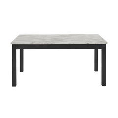 CELESTE 64" DINING TABLE-ESPRESSO/FAUX MARBLE