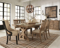 Grindleburg Dining Table and 6 Chairs with Storage