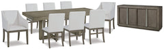 Anibecca Dining Table and 8 Chairs with Storage - PKG013361
