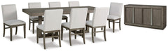Anibecca Dining Table and 8 Chairs with Storage - PKG013360