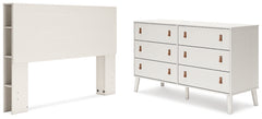 Aprilyn Queen Bookcase Headboard with Dresser