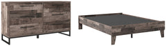 Neilsville Full Platform Bed with Dresser - PKG009101