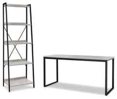 Lazabon Home Office Desk and Storage - PKG010497