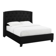 EVA QUEEN HEADBOARD/FOOTBOARD-BLACK, EVA /QUEEN RAIL -IVORY