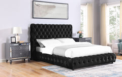 FLORY K. HEADBOARD/FOOTBOARD -BLACK, FLORY KING/ RAIL - GREY