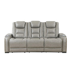 BRECKENRIDGE SOFA W/ PWR FR & HR-LT GRAY