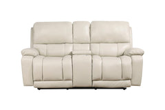 CICERO RECLINING CONSOLE LOVESEAT-CREAM