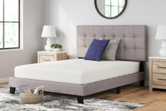 Chime 8 Inch Memory Foam Queen Mattress in a Box with Head-Foot Model-Good Queen Adjustable Base