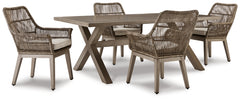 Beach Front Outdoor Dining Table and 4 Chairs - PKG014896