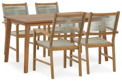 Janiyah Outdoor Dining Table and 4 Chairs - PKG015462