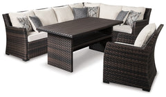 Easy Isle 3-Piece Outdoor Sectional with Chair and Coffee Table