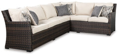 Easy Isle 3-Piece Outdoor Sectional with 2 Chairs and Coffee Table