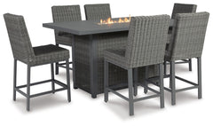 Palazzo Outdoor Counter Height Dining Table with 6 Barstools