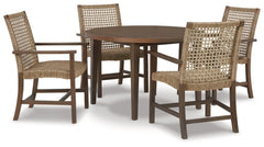 Germalia Outdoor Dining Table and 4 Chairs