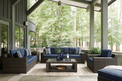 Grasson Lane Outdoor Sofa, Loveseat, Lounge Chair and Ottoman with Coffee Table and End Table