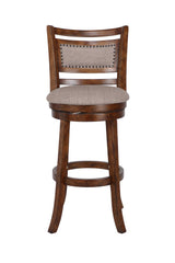 ABERDEEN 29" BAR STOOL W/FABRIC CUSHIONS-BROWN