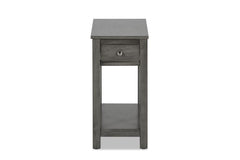 NOAH END TABLE WITH DRAWER-GRAY