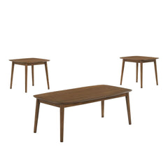 FELIX COFFEE TABLE & 2 END TABLE SET-NATURAL WALNUT