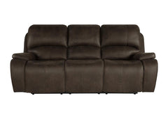 BROOKINGS SOFA W/DUAL RECLINER-BROWN