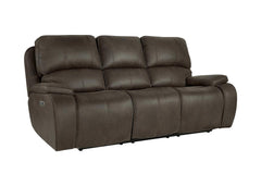 BROOKINGS SOFA W/PWR HR & FR-BROWN