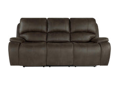 BROOKINGS SOFA W/PWR HR & FR-BROWN