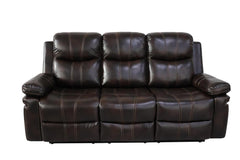 KELLEN SOFA W/DUAL RECLINER & DROP DOWN TRAY-BROWN