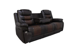 NIKKO SOFA W/DUAL RECLINER-BROWN