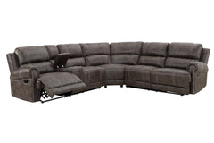 TERRA LAF CONSOLE LOVESEAT W/2 RECLINERS-WALNUT