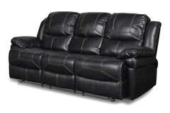 FLYNN SOFA W/BASE LIGHTING-BLACK