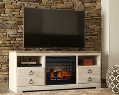 Willowton 64" TV Stand with Electric Fireplace - W267W8 - The Bargain Furniture