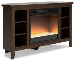 Camiburg Corner TV Stand with Electric Fireplace - W283W5