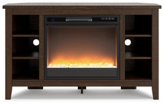 Camiburg Corner TV Stand with Electric Fireplace - W283W5