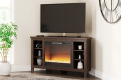 Camiburg Corner TV Stand with Electric Fireplace - W283W5