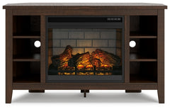 Camiburg Corner TV Stand with Electric Fireplace - W283W6