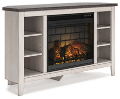 Dorrinson Corner TV Stand with Electric Fireplace - W287W6