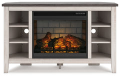 Dorrinson Corner TV Stand with Electric Fireplace - W287W6