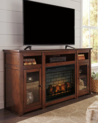 Harpan 72" TV Stand with Electric Fireplace - The Bargain Furniture
