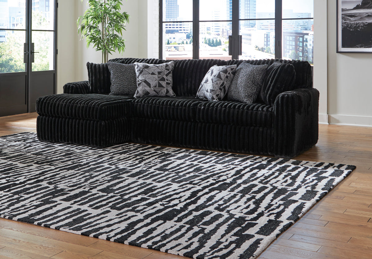 Midnight-Madness Modular Corduroy Sectional