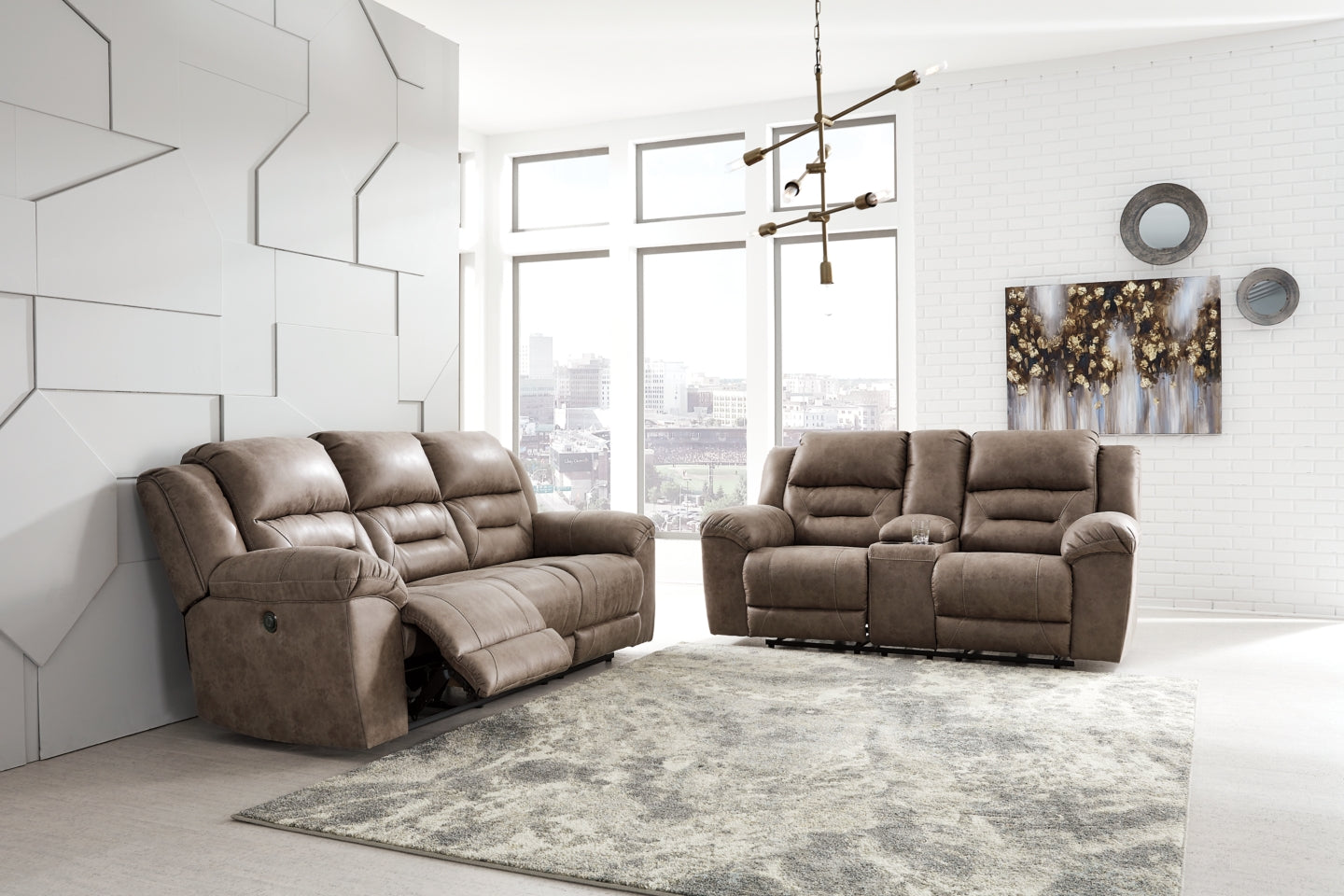 Stoneland Sofa and Loveseat - PKG001244