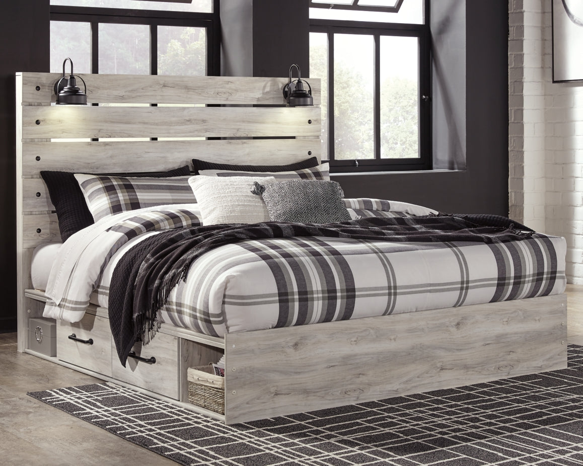 Cambeck Queen Panel Bed with 4 Storage Drawers