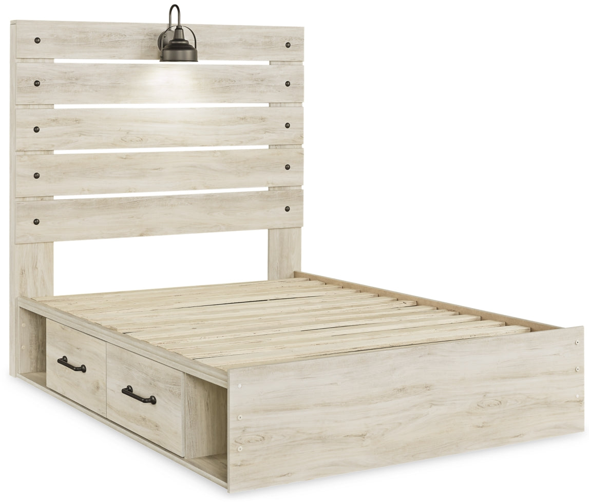 Cambeck Twin Panel Bed with 2 Storage Drawers with Dresser