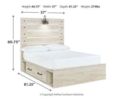 Cambeck Queen Panel Bed with 4 Storage Drawers