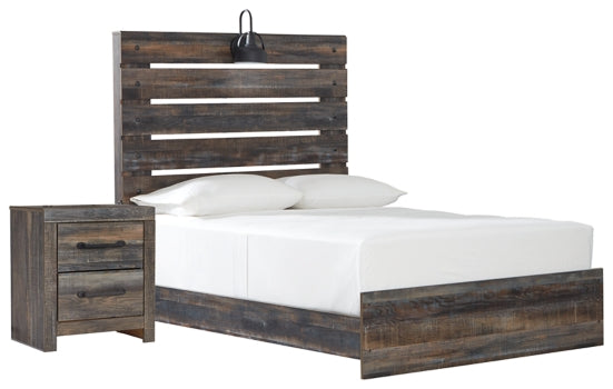 Drystan Twin Panel Bed with Nightstand