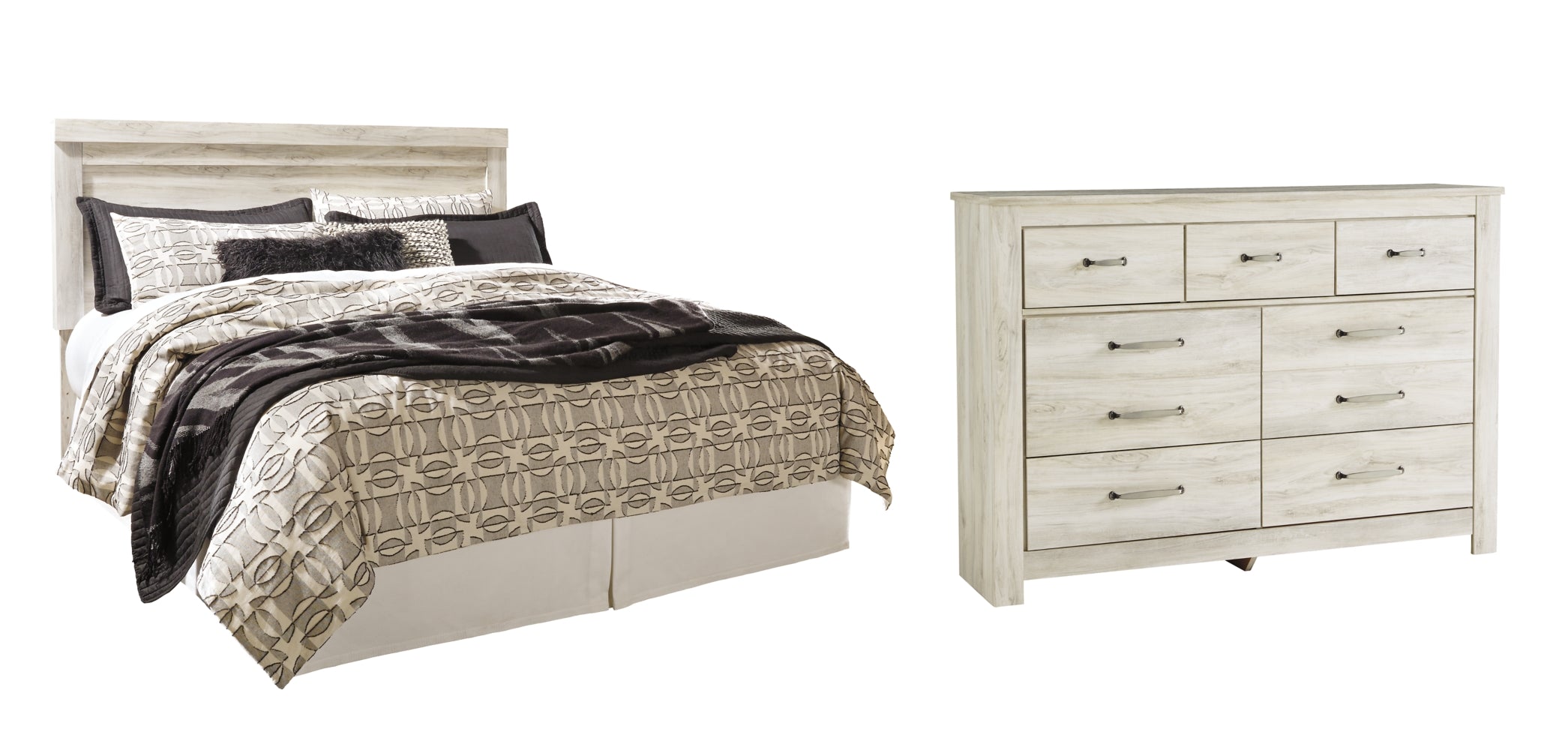 Bellaby Queen Panel Headboard Bed with Dresser