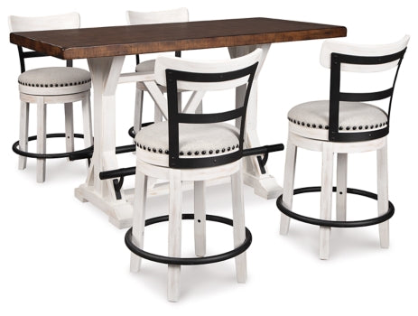 Valebeck Counter Height Dining Table and 4 Barstools - PKG002023