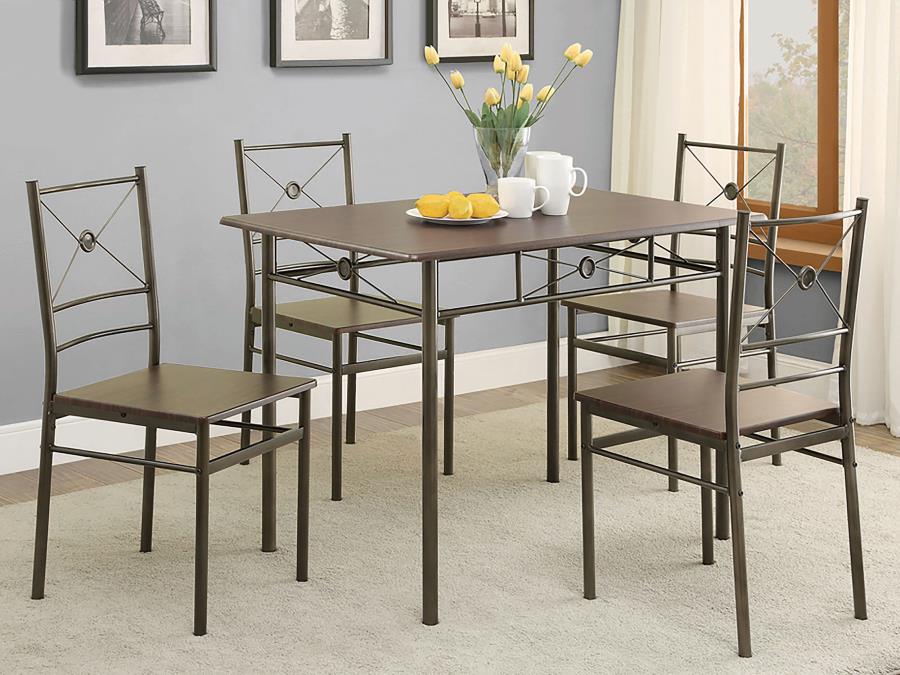 Anna Brown 5 Pc Dining Set