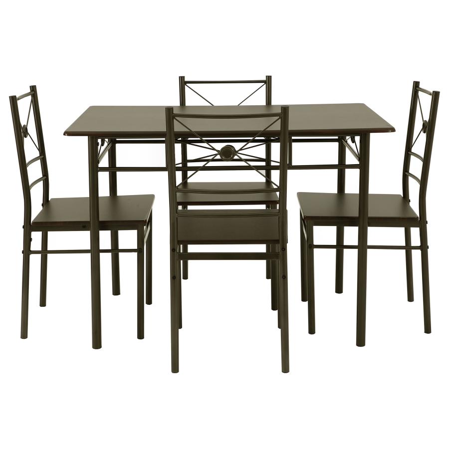 Anna Brown 5 Pc Dining Set