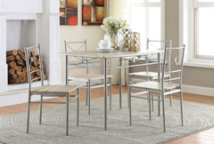 Anna Silver 5 Pc Dining Set