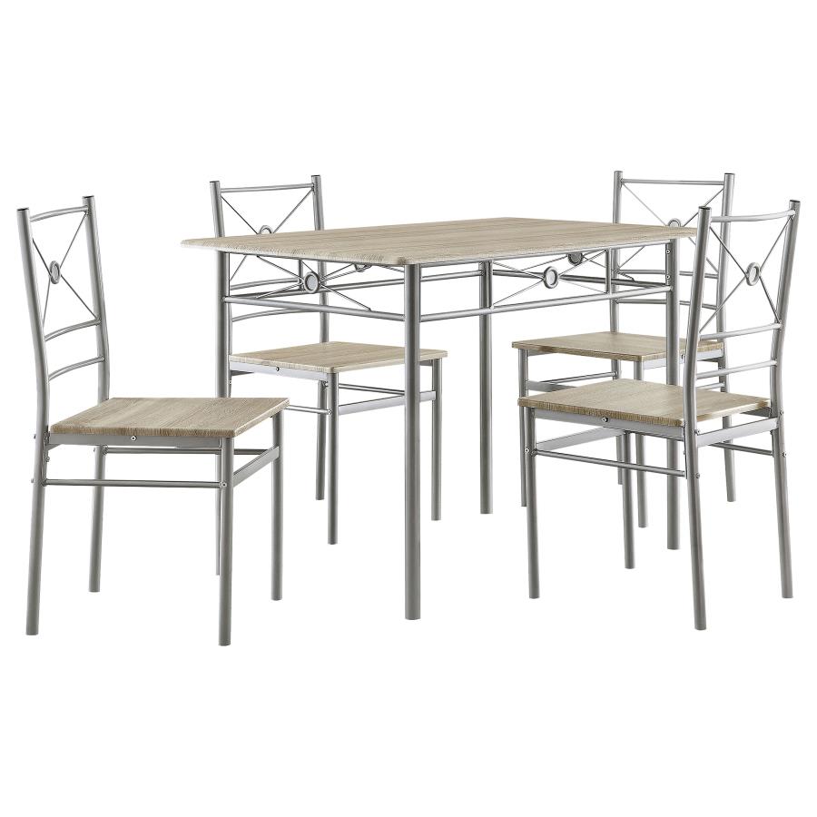 Anna Silver 5 Pc Dining Set