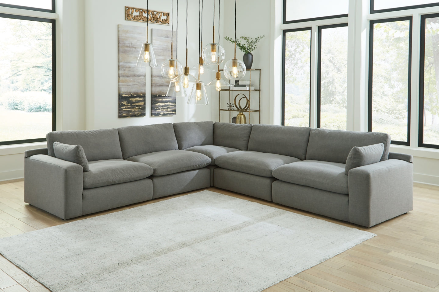Elyza 5-Piece Sectional with Ottoman